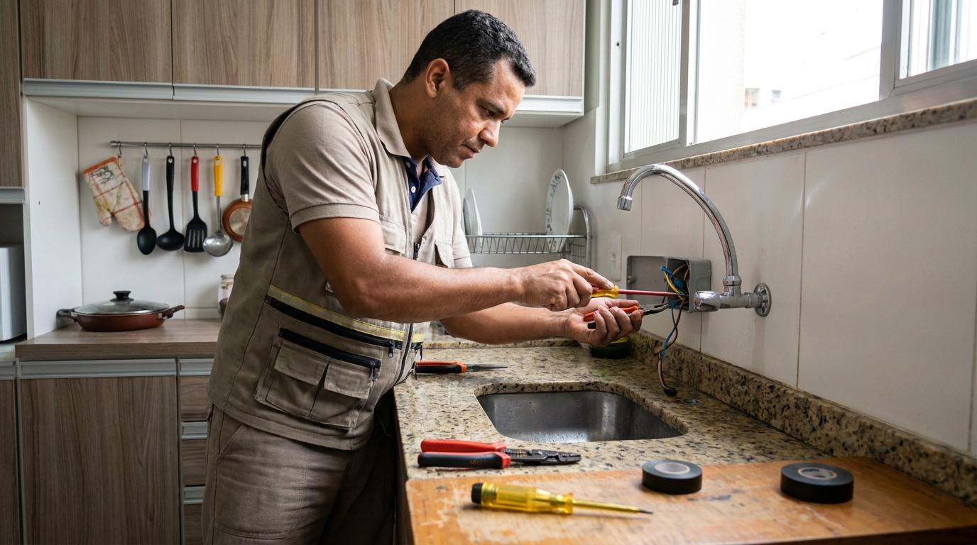 Instalação em Cozinha ou Área Gourmet em Taubaté‑SP