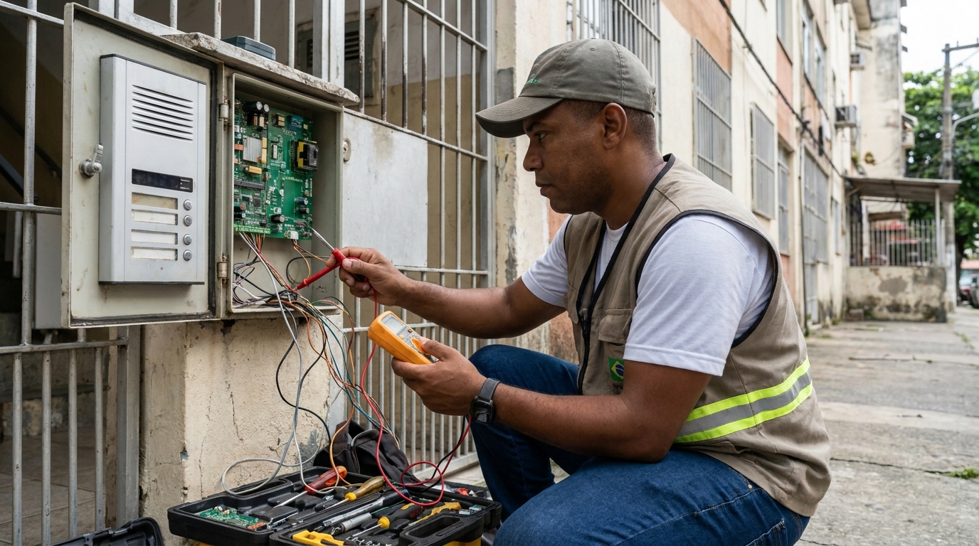 Reparo de Placa e Campainha no Parque São Luís, Taubaté‑SP